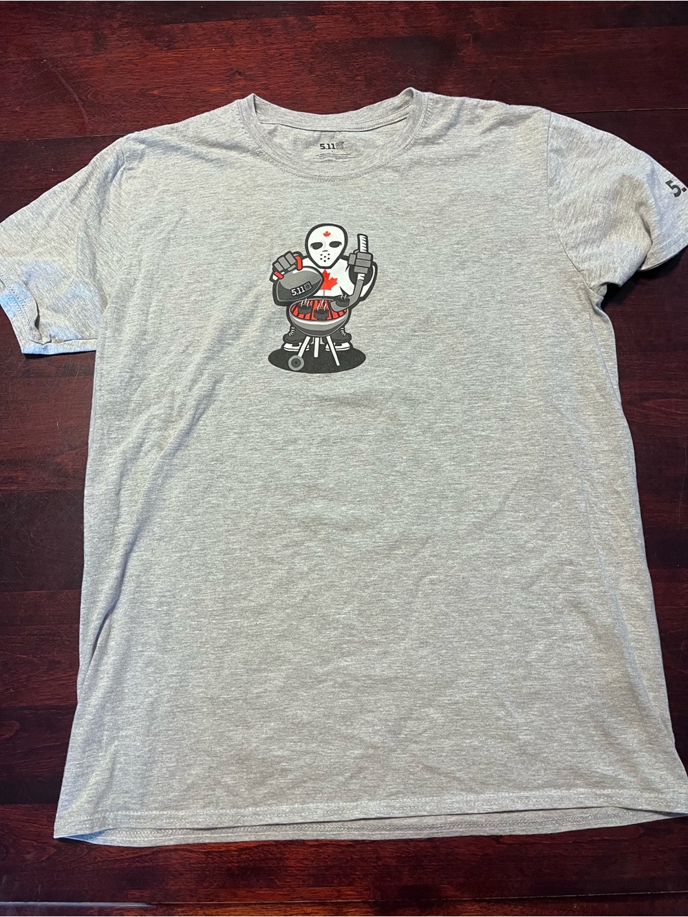 5.11 Tactical Heather Gray Short Sleeve Tee with Grill Graphic